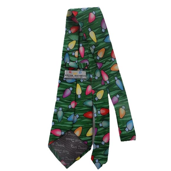 Keith Daniels Christmas lights tie necktie - Picture 3 of 5